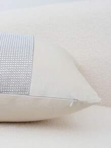 1 Kim Cương Giả Trang Trí Đệm Mà Không Cần Chất Độn, Vải Dệt Đơn Giản Gối Cho Trang Trí Nhà - trắng - Xem 3