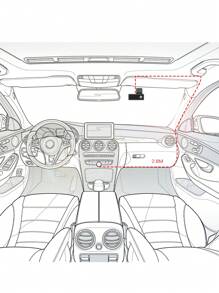 150°720PHD帶32G存儲卡行車記錄儀速度和坐標WiFi行車記錄儀 - 黑色 - 查看 8