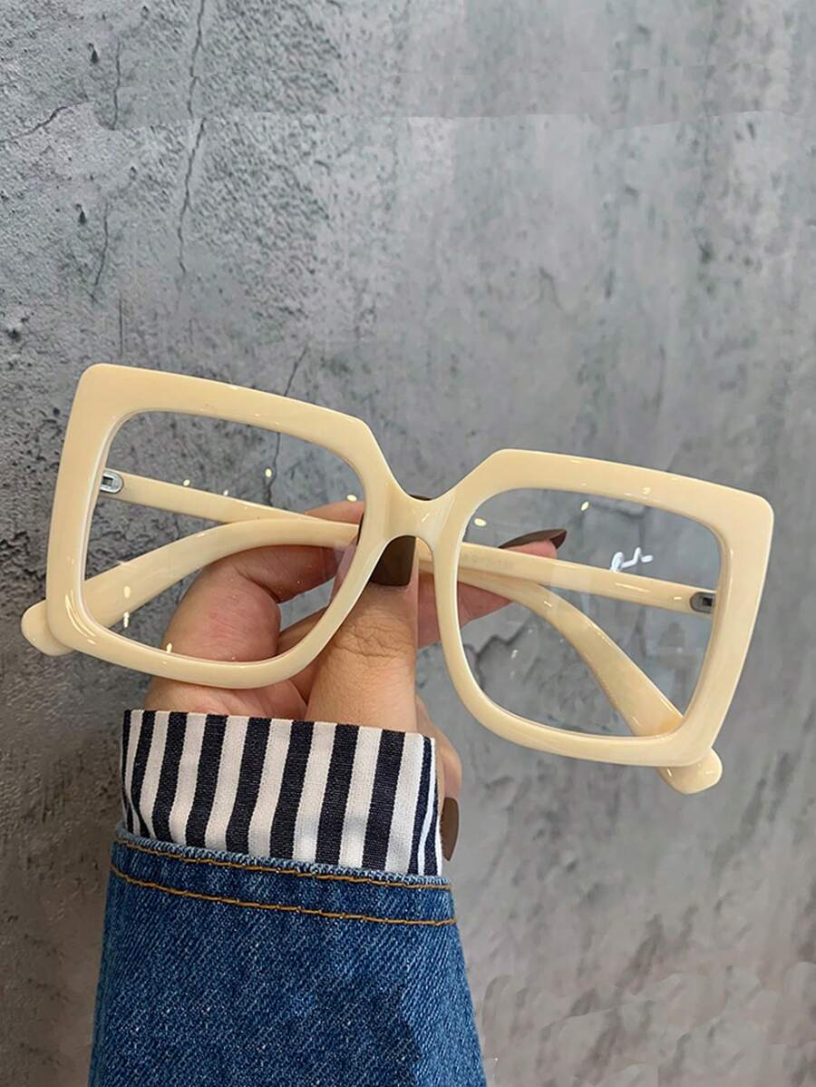 方框眼鏡清晰鏡片配件