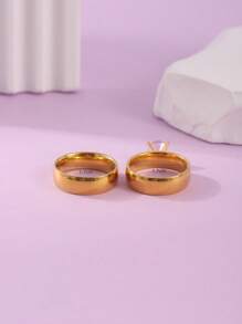 2 chiếc nhẫn trang trí bằng đá rhinestone tối giản dành cho cặp đôi - Nhiều màu - Xem 6