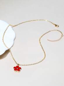 hoa quyến rũ vòng cổ - Đỏ - Xem 3