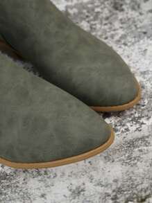 Fashionable Booties For Women, Hollow Out Design Slip-on Fashion Boots
