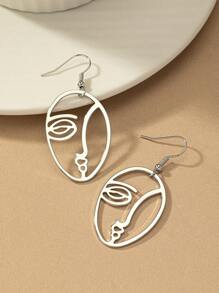 Hoa tai hình thả - Bạc - Xem 3