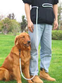 Supet 1pc Multifunctional Gradient Color Round Rope Dog Leash With Handle, Outdoor, Suitable For Small, Medium And Large Dogs - Purple - View 4