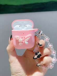 Butterfly Decor Case Compatible With AirPods - Multicolor - View 2