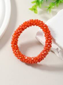 1 cái Phong cách Bohemian Vòng tay tiên nữ màu cam lấp lánh - trái cam - Xem 2