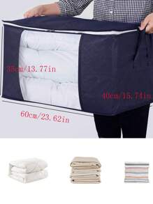 3入組素色衣服收納袋 - 藏蓝色 - 查看 4