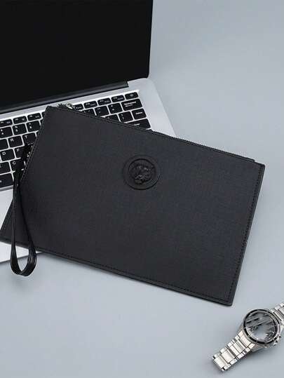 新款男士手拿包，简约时尚，大容量商务信封手提包，适合休闲和正式场合，适合学校的包，多功能通勤收纳包，复古收纳包，男士包，手腕包，钱包，钱包，男士礼物，男士包，旅行必需品，钱包，黑色包，节日必备品，男士包，冬季复古，运动生活，男士钱包，度假礼品包，包，手提包