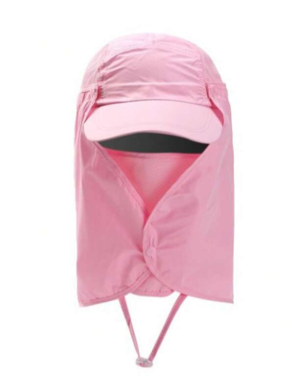 Solid Sun Protection Hat With Face Shield SHEIN USA