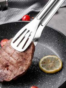 1入組不銹鋼食物鉗廚房用現代主義燒烤食物鉗 - 銀色 - 查看 1