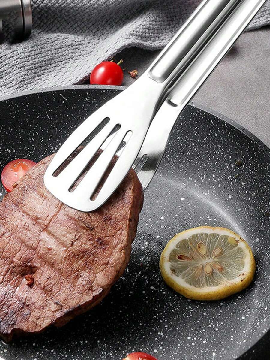 1入組不銹鋼食物鉗廚房用現代主義燒烤食物鉗 - 銀色 - 查看 1