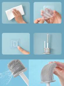 1 Thú Cưng Treo Bàn Chải Vệ Sinh Vệ Sinh Hiện Đại Đa Năng Treo Bàn Chải Vệ Sinh Cho Gia Đình - Màu xanh lam - Xem 5