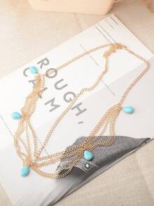 Turquoise Decor Hair Band - Multicolor - View 5