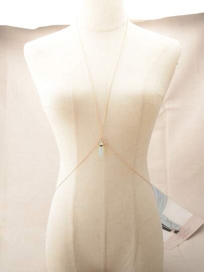 1pc Fashion Minimalist Geo Decor Body Chain For Women For Gift