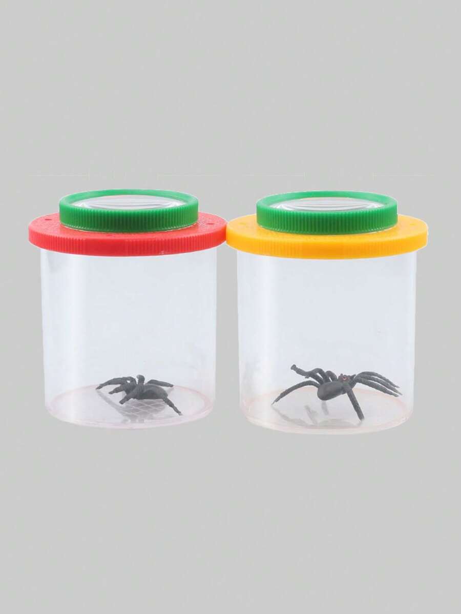 1pc Portable Random Color Handheld Magnifying Glass Insect Container For Insect For Observation - Multicolor - View 1