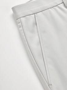 Manfinity Mode 男士1入組雙排釦西裝外套和1入組西裝褲 - 杏色 - 查看 4