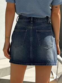DAZY Washed Denim Skirt