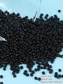 gói hạt 3mm DIY thời trang dành cho nữ để làm trang sức DIY - màu đen - Xem 4
