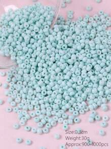 1入組時尚3MMDIY珠子適合女士DIY首飾製作 - 淺藍色 - 查看 4