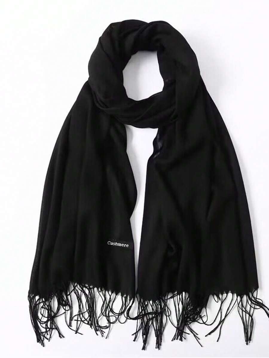 1入組100%羊毛薄款春夏長款圍巾披肩