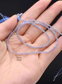 1 Spinel Xanh Nhạt Pha Lê Tráng Mặt Đính Hạt Dây Trang Sức Làm - Màu xanh nhạt - Xem 5