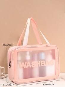 6 cái Túi vệ sinh Đồ họa Chữ cái Màu hồng PVC Túi mỹ phẩm Túi giặt Túi trang điểm Túi bảo quản Đối với phụ nữ Đồ dùng học tập Trường học chất liệu Đối với Cao đẳng Ký túc xá Đối với Học sinh Du thuyền Thiết yếu Túi đi biển bờ biển Khăn đi biển Hộp đựng bờ biển Phụ kiện bờ biển chất liệu Ngày lễ Cái túi Ngày lễ Cho mùa hè Đối với Kỳ nghỉ - Hồng - Xem 6