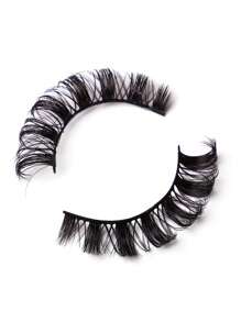10 Paar/Set D-Curl gemischter Stil Russisches Volumen Falsche Wimpern, dicke gekreuzte flauschige natürliche Wimpern für den täglichen Gebrauch, Dates, Cosplay, geeignet für Frauen mit spärlichen Wimpern - Schwarz - Übersicht 4