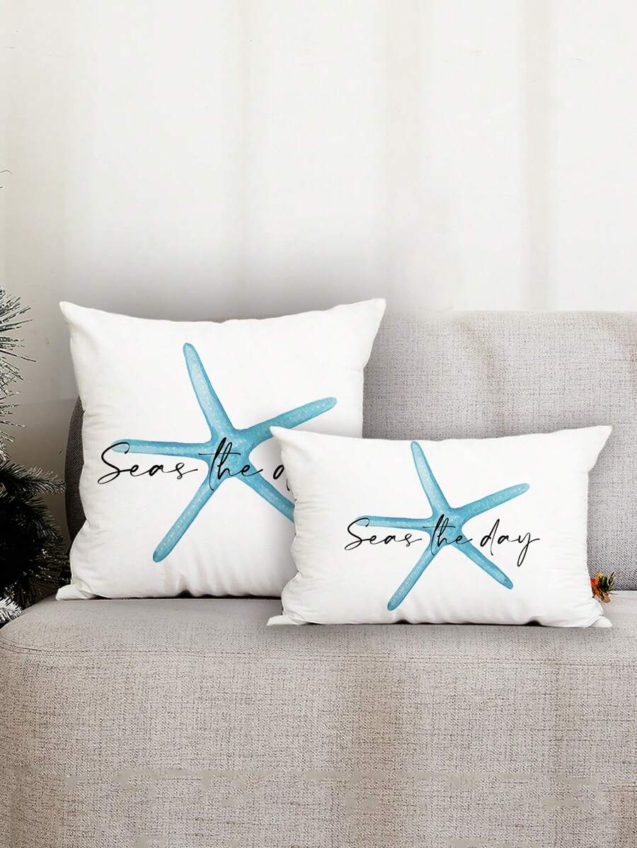 1 Họa Tiết Sao Biển Đệm Không Chất Độn, Vỏ Gối Hiện Đại Cho Trang Trí Nhà - Nhiều màu - Xem 1