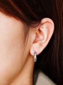 CVNANA 1 Đôi Bông Tai Đôi Cầu Vồng Đính Đá Cubic Zirconia Đơn Giản Thời Trang Dành Cho Nữ, Món Quà Tuyệt Vời Cho Ngày - Nhiều màu - Xem 2