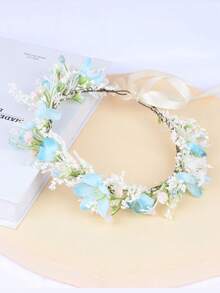 1入組女性花朵裝飾波西m亞髮帶日常裝飾 - 彩色 - 查看 3