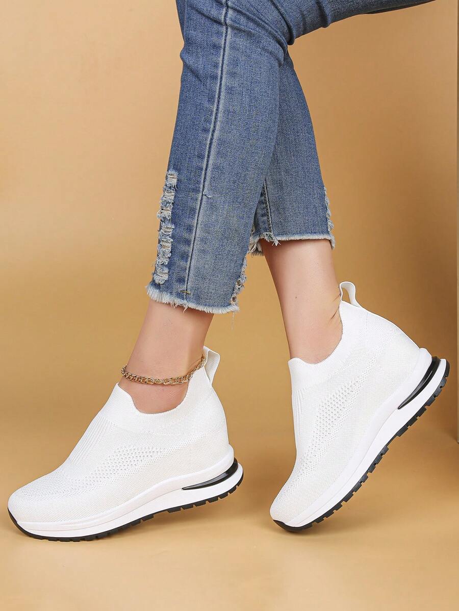 sporty wedge sneakers