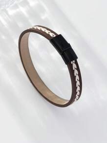 1 Phong Cách Bohemian Đơn Giản Họa Tiết Hình Học Vòng Tay Khóa Nam Châm Cho Nam Kỳ Nghỉ Phụ Kiện - Cà phê - Xem 4