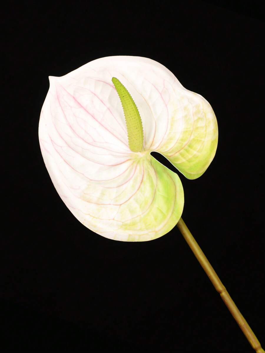 1pc Polyester Artificial Plant, Modern Artificial Leaf Branch For Home Decor - White - View 1