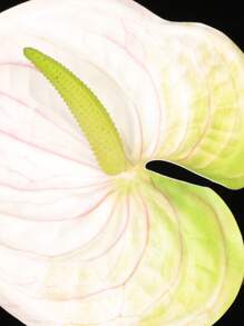 1pc Polyester Artificial Plant, Modern Artificial Leaf Branch For Home Decor - White - View 3