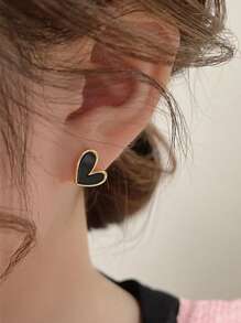 心形设计耳钉 情人节、妈妈、母亲、母亲节、礼物 - 彩色 - 查看 1