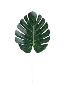 1 chiếc lá nhân tạo bằng nhựa, cây nhân tạo đa năng cho bữa tiệc - màu xanh lá - Xem 3