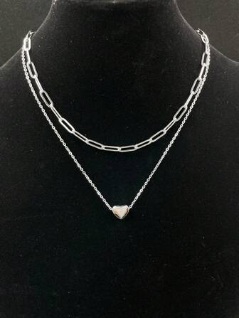 2入組/套愛心掛飾項鍊