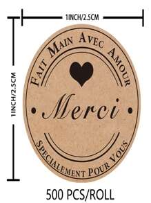 TYFYO 500 pièces/rouleau Étiquettes adhésives imprimées de 1 pouce pour emballages de cadeaux de cuisson, Noël