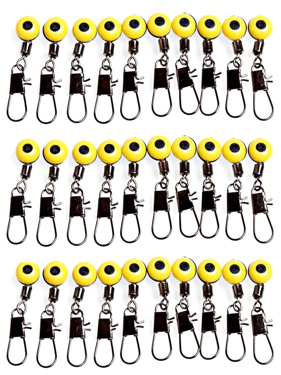 SOUGAYILANG 30入組不銹鋼垂釣鉤 - 黃色 - 查看 1