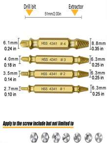 4pcs/set Golden Screwdriver Set, Modern High Hardness Stainless Steel Screwdriver Set For Home - Multicolor - View 2