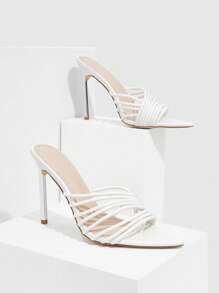 CUCCOO SZL Xăng đan Cao gót Nữ - trắng - Xem 1