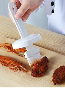 1 pieza de plástico Botella de aceite con simple Dispensador de contenedores de medición de aceite para cocina - Rosa - Ver 4