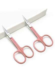 Small Titanium-color Eye Scissors With Straight Tip, A Tool For Trimming Eyelashes