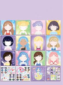 4pcs Cartoon Figure Graphic Assorted Sticker, Creative Multi-purpose Sticker For Children, Play