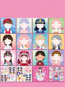 4pcs Cartoon Figure Graphic Assorted Sticker, Creative Multi-purpose Sticker For Children, Play