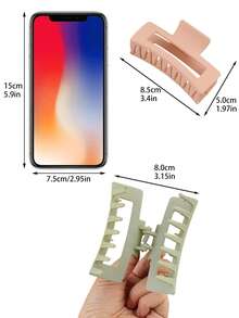 4入組女性方形時尚髮爪適用於頭髮裝飾用品