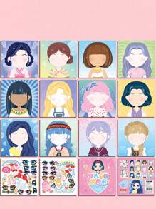 4pcs Cartoon Figure Graphic Assorted Sticker, Creative Multi-purpose Sticker For Children, Play