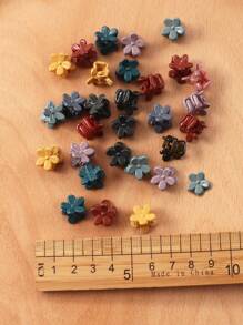 20pcs Women Flower Shaped Fashionable Hair Claw For Daily Decoration Cute - Multicolor - View 4