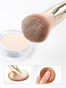 1pc New Arrival Blush Brush With Material,Foundation Brush,Concealer Brush,Blush Brush,Contour Brush,Blush Brush,Bronzer Brush,Powder Brush,Foundation Brush,Blush Brush,Giveaways - Beige - View 4