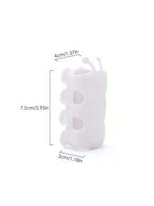 1 pieza de silicona Alcachofa de ducha creativo unicolor Alcachofa de ducha Estante para cuarto de baño - Blanco - Ver 4